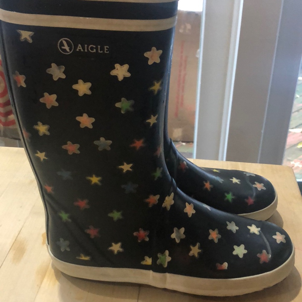Girls Aigle rain boots